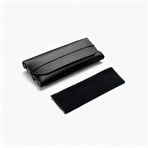 Black Buckle-Free Glasses Case with Microfiber Cleaning Cloth, Portable Scratch-Resistant Eyewear Storage, Ideal Christmas Gift