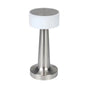 3-Color Dimmable LED Desk Lamp Silver Dumbbell D Style, USB Rechargeable Modern Simple, Dining Side Table Reading Light, for Christmas Gifting