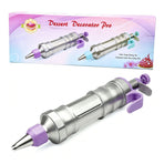 Premium Purple Manual Cookie Icing Gun Set with 6 Piping Nozzles, Sleek DIY Home Baking Tool, High-End Cream Pastry Decorating Equipment, Popular Christmas Holiday Gift