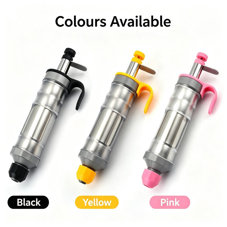 Premium Purple Manual Cookie Icing Gun Set with 6 Piping Nozzles, Sleek DIY Home Baking Tool, High-End Cream Pastry Decorating Equipment, Popular Christmas Holiday Gift