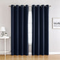 Navy Blue | Approx. 55x69 Inch Single Panel | 670g Per Panel | 210GSM Anti-Glare Blackout Curtains, Grommet Top 2 Panels, Screen-Friendly Drapes for Home Office & Gaming Room, for Christmas Gifting