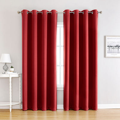 Red | Approx. 39x51 Inch Single Panel | 363g Per Panel | 210GSM Auspicious Blackout Curtains, Grommet Top 2 Panels, Festive Small Window Drapes for Entryway, Ideal Christmas Gift