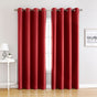 Red | Approx. 52x69 Inch Single Panel | 635g Per Panel | 210GSM Festive Blackout Curtains, Grommet Top 2 Panels, Bridal Room Decor Drapes for Master Bedroom, Perfect Christmas Gift