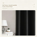 Dark Grey | Approx. 55x87 Inch Single Panel | 814g Per Panel | 210GSM Premium Blackout Curtains, Grommet Top 2 Panels, Industrial Chic Wide Window Drapes for Open Plan Living Room, Recommended Christmas Holiday Gift