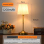 5200mAh Gold B1 Two-Section Vintage Lamp | Christmas Side Table Pick