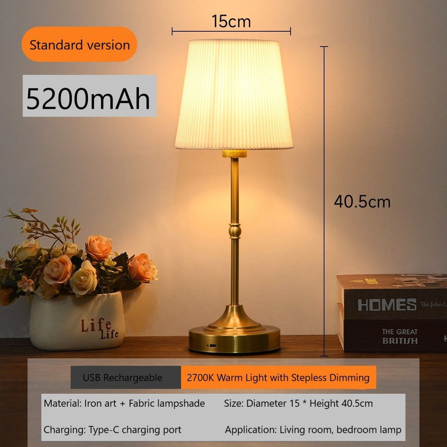 5200mAh Gold B1 Two-Section Vintage Lamp | Christmas Side Table Pick