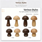 Warm White C-Style Walnut Mushroom Night Light | Classic Wooden LED Lamp | Christmas Classic Walnut Gift