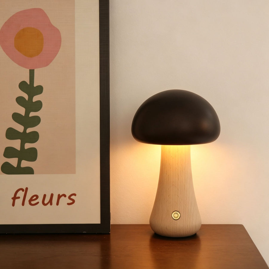 Warm White A-Style Patchwork Mushroom Night Light | Creative Ambient LED Lamp | Christmas Creative Decor Gift
