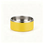 42oz 304 Stainless Steel Cat Dog Bowl | Double Layer Pet Feeding Bowl | Anti-Slip Bottom | Yellow | for Medium Dogs & Cats | Christmas Bright Medium Bowl