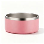 42oz 304 Stainless Steel Cat Dog Bowl | Double Layer Pet Feeding Bowl | Anti-Slip Bottom | Pink | for Medium Dogs & Cats | Christmas Cute Medium Bowl
