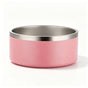 42oz 304 Stainless Steel Cat Dog Bowl | Double Layer Pet Feeding Bowl | Anti-Slip Bottom | Pink | for Medium Dogs & Cats | Christmas Cute Medium Bowl