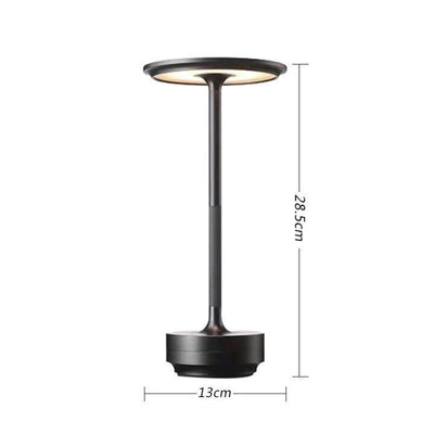 A Flat 3000mAh Black | Rechargeable Portable Table Lamp | Christmas Bar Atmosphere Decor Gift