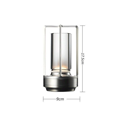 Plastic Shelf Lamp Silver Grey | Modern Plastic Desk Lamp | Christmas Casual Decor Pick
