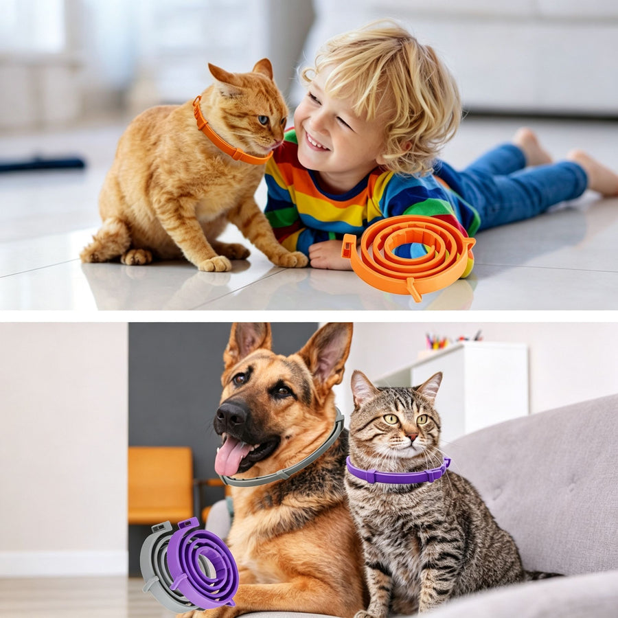 4 Pack Black Dog Calming Collar 62cm | Christmas Bulk Gift | Long-Lasting Anxiety Relief Calm Collar