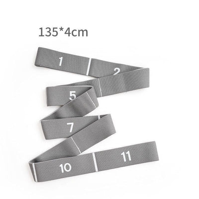 Extra Long 11 Grid Grey | Long Stretch Fitness Resistance Strap | Halloween Tall Adult Gift | for Full Body Deep Stretch Workout