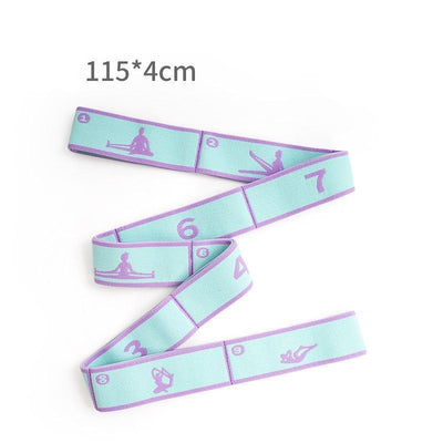 9 Grid Blue Purple | Body Shaping Yoga Resistance Band | Halloween Posture Training Gift | for Adult Yoga Form Correction