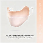 Gradient Version Peach Color One Size | Gradient Sun Protection Face Mask | Christmas Sweet Style Gift | Gradient UV Shield Breathable Thin Sun Mask