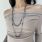 Mixed Size Star Layered | Y2K Dual-size Star Necklace | Halloween Galaxy Style Gift | Stacked Big-small Star Clavicle Chain Cool Spicy Girl Accessory