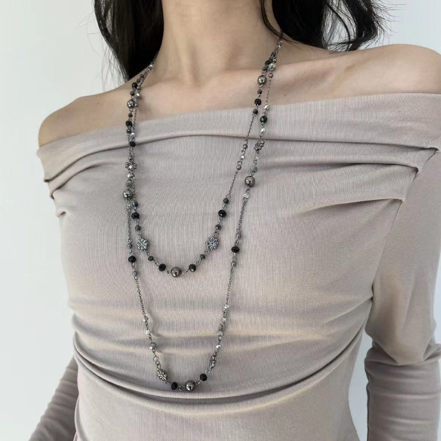 Mixed Size Star Layered | Y2K Dual-size Star Necklace | Halloween Galaxy Style Gift | Stacked Big-small Star Clavicle Chain Cool Spicy Girl Accessory
