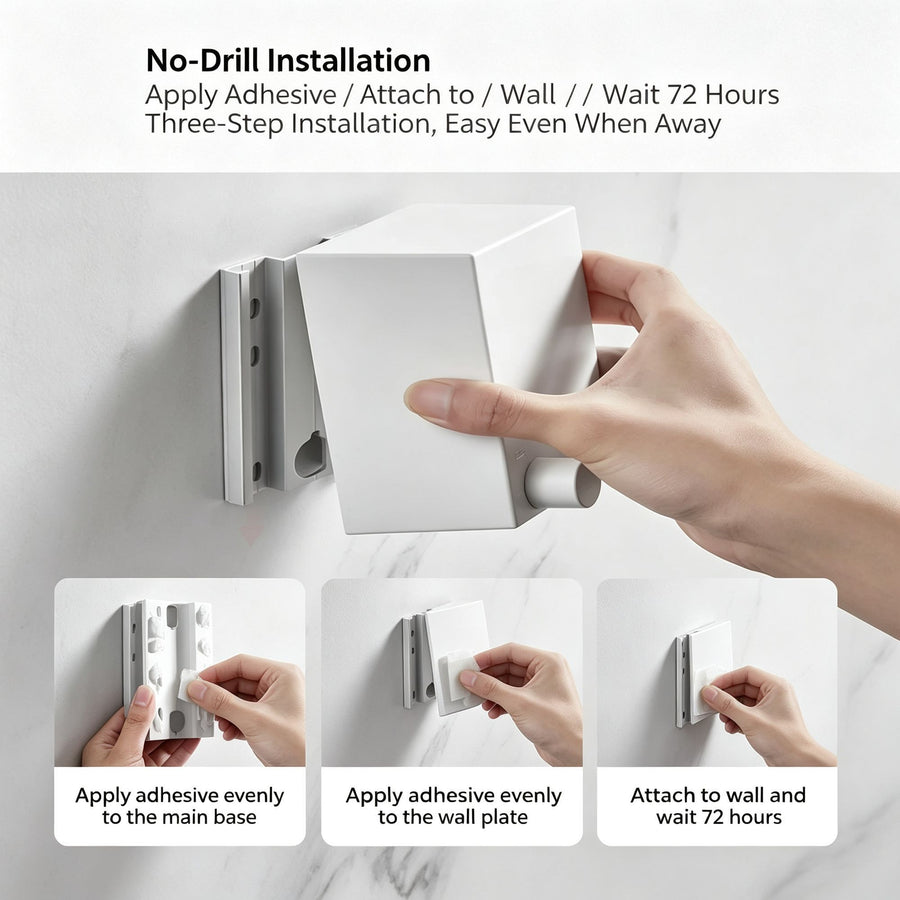 Textured Silver Premium Edition | Retractable Hidden Clothes Drying Line | Christmas Sleek Home Upgrade Gift | Drill-Free Waterproof Rust-Proof Steel Wire Rack for Bathroom & Balcony