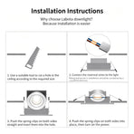2 Pack All Aluminum High Power 3.5" 12W Cool White 6000K (Cutout 9-10.5cm) | Recessed LED Downlight | Christmas Home Renovation Lighting Gift | High Brightness Round Ceiling Panel Light for Living Room
