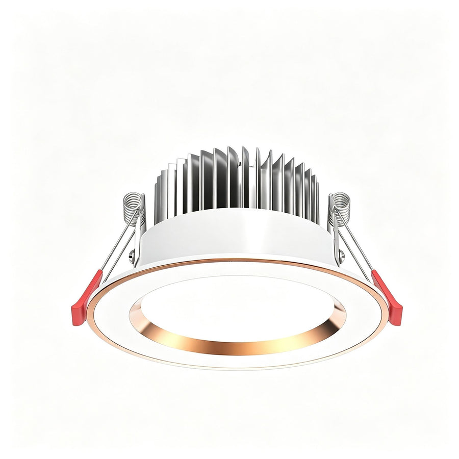2 Pack Platinum White 7W Tri-Color [Luxury All Aluminum] (Cutout 6.5-9cm) | Recessed LED Downlight | Halloween Luxury Dimmable Gift | All Aluminum 3-Color Ceiling Lamp