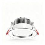 2 Pack Silver White 7W Tri-Color [Luxury All Aluminum] (Cutout 6.5-9cm) | Recessed LED Downlight | Halloween Luxury Dimmable Gift | All Aluminum 3-Color Silver Ceiling Lamp