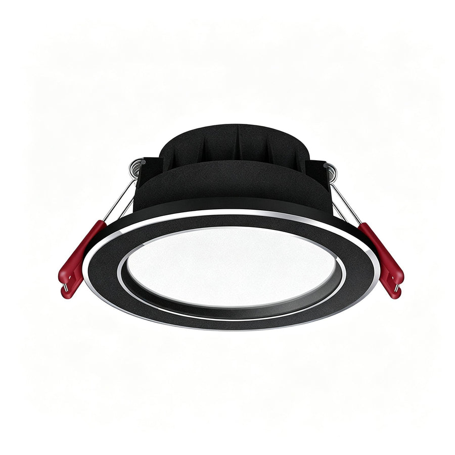 2 Pack Black Silver 7W Tri-Color [Flagship Die-Cast Aluminum] (Cutout 7-9cm) | Recessed LED Downlight | Christmas Flagship Dimmable Contrast Gift | Die-Cast Aluminum 3-Color Two-Tone Lamp