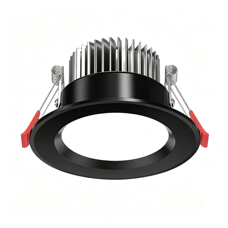 2 Pack Matte Black 5W Warm White [Luxury All Aluminum] (Cutout 6.5-8.5cm) | Recessed LED Ceiling Light | Halloween Matte Cozy Gift | All Aluminum Warm Light Matte Downlight