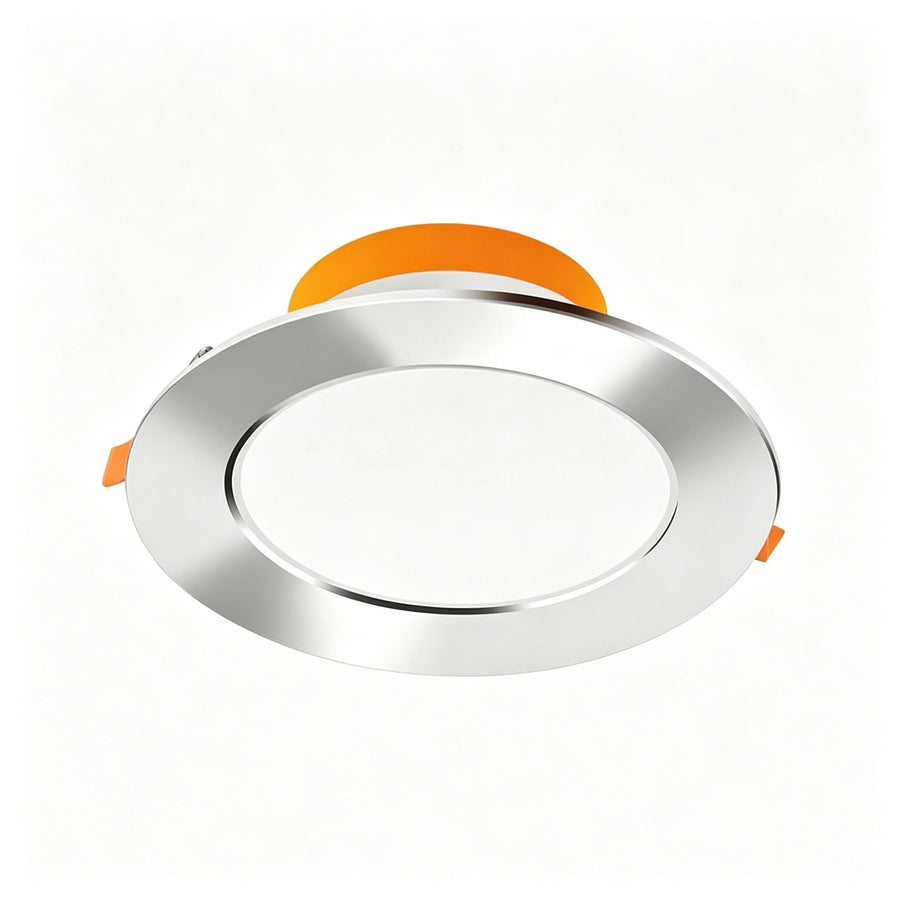 4 Pack All Aluminum Bright Silver 9W Warm White (Cutout 9-11cm) | Recessed LED Ceiling Light | Halloween Versatile Cozy Set | Medium Warm Light Silver Downlight