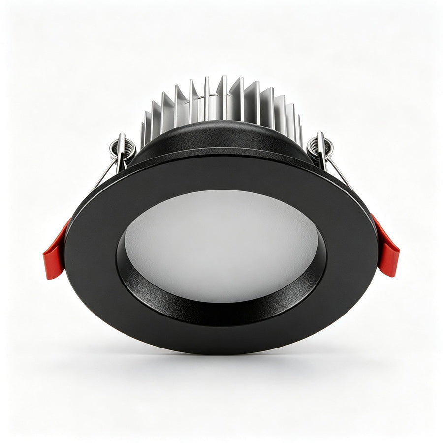 4 Pack Black Full Spectrum 98 CRI 7W Neutral White (Cutout 6.5-8.5cm) | Recessed LED Downlight | Halloween Natural Vision 4-Pack | Full Spectrum Neutral Light Home Downlight
