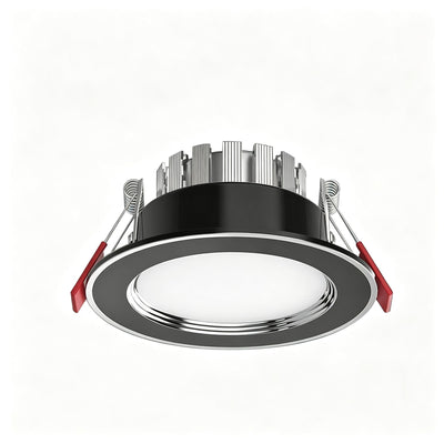 4 Pack Black Silver 7W Tri-Color [Premium Thickened Aluminum] (Cutout 7-9cm) | Recessed LED Downlight | Christmas Premium Dimmable Contrast 4-Pack | Thick Aluminum 3-Color Two-Tone Ceiling Light