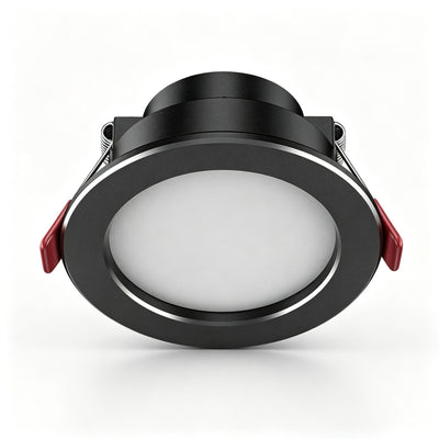 4 Pack Black Silver Flagship Full Spectrum 98 CRI 7W Warm White | Recessed LED Ceiling Light | Halloween Cozy High-CRI Contrast 4-Pack | Warm Light Two-Tone Full Spectrum Downlight