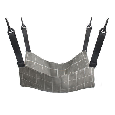 35x35cm Gray Plaid Adjustable Cat Hammock | Halloween Everyday Thin Gift | Medium Lightweight Cat Hammock for Daily Cage Use
