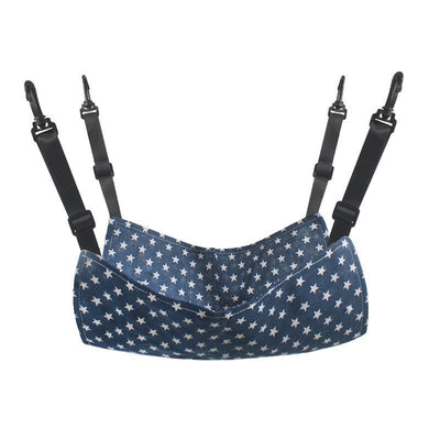 53x35cm Blue Star Adjustable Cat Hammock | Christmas Cosmic Breathable Gift | Large Star Thin Hanging Cat Bed for Cat Tree & Cage