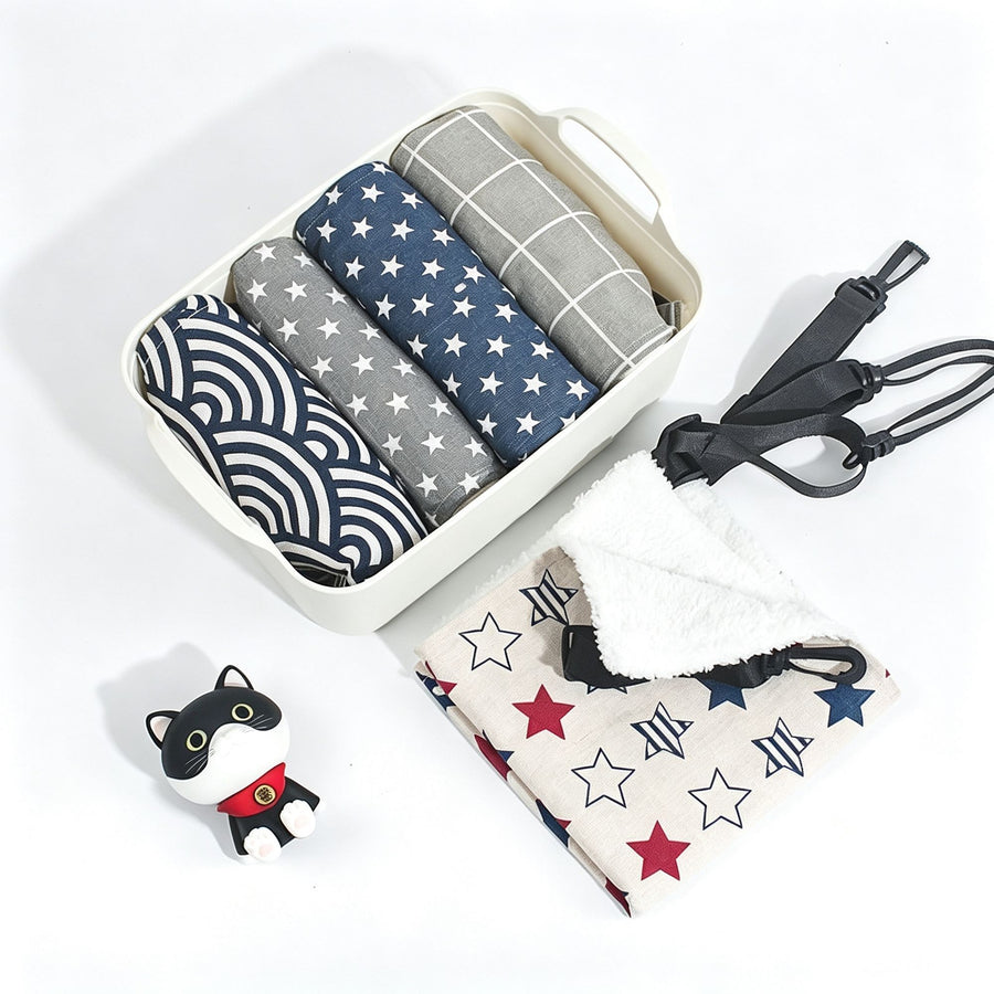 27x27cm Red Star Adjustable Cat Cage Hammock | Christmas Playful Fresh Gift | Cute Red Star Breathable Hanging Cat Bed for Kittens