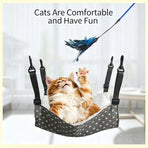 35x35cm Red Star Adjustable Cat Hammock | Halloween Lively Fresh Gift | Medium Red Star Lightweight Cat Hammock for Mild Weather