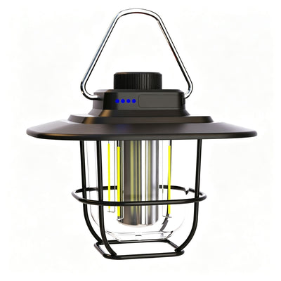 Black Ambient Camping Lantern | Halloween Stealth Durable Gift | Waterproof LED Camp Light Long Runtime Portable Handheld Tent Lamp