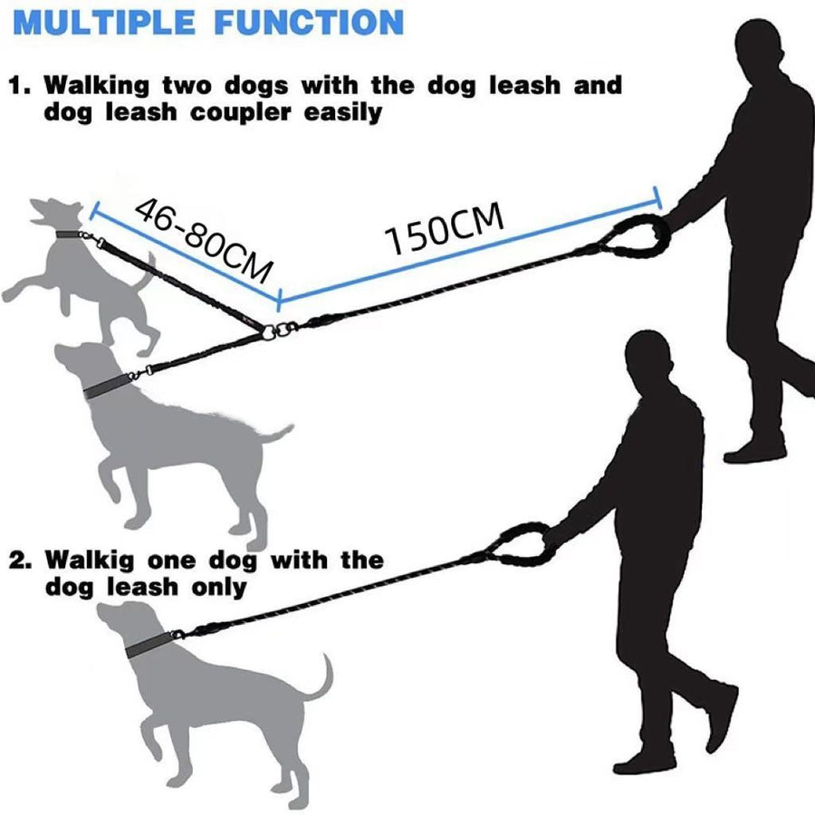 Purple 2-in-1 Retractable No-Pull Dog Leash | Halloween Elegant Stylish Gift | Unique Tangle-Free P-Style Dog Lead for Large Dogs