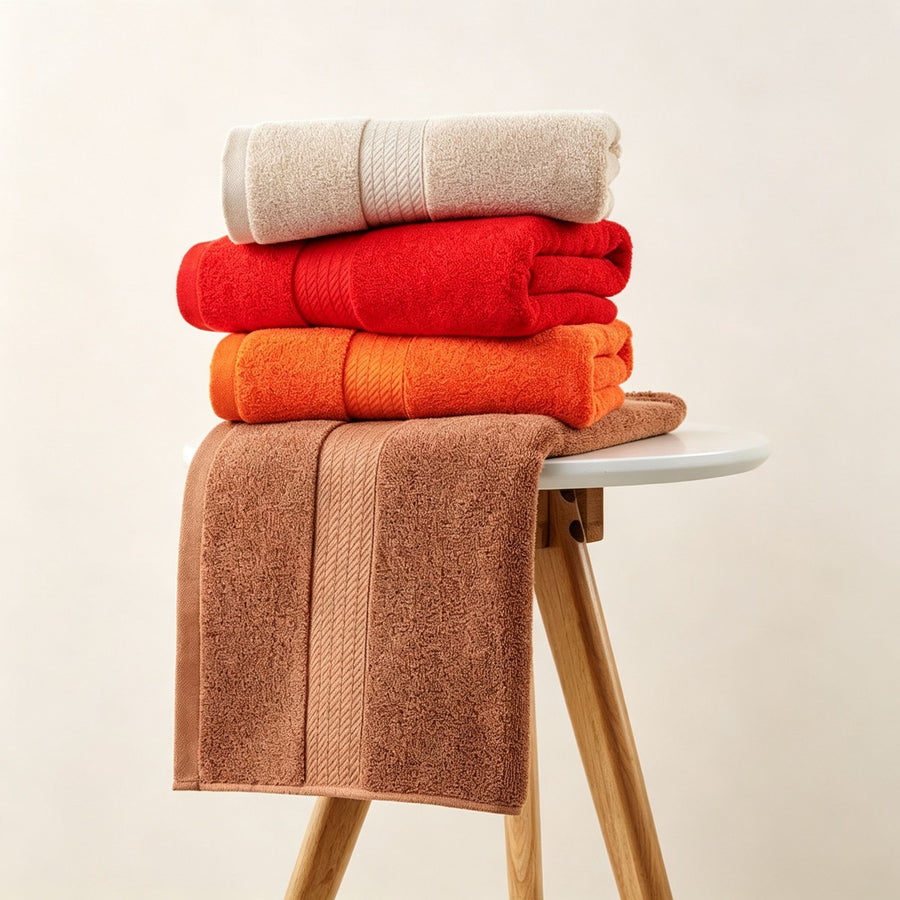 Blue 50x100CM Pure Cotton Bath Towel | Halloween Cool Daily Gift | 220G Solid Color Thick Large Towel, Absorbent for Adult Shower