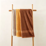 Cream White 50x100CM Pure Cotton Bath Towel | Christmas Elegant Household Gift | 220G Solid Color Soft Large Towel for Shower & Face Care
