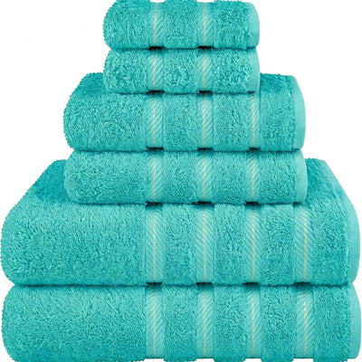 Blue‑Green 70x140cm Pure Cotton Towel | Christmas Nature Bath Gift | Large Super Absorbent Adult Bath Towel