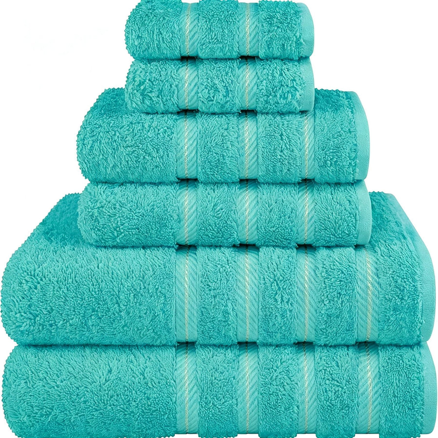 Blue‑Green 70x140cm Pure Cotton Towel | Christmas Nature Bath Gift | Large Super Absorbent Adult Bath Towel