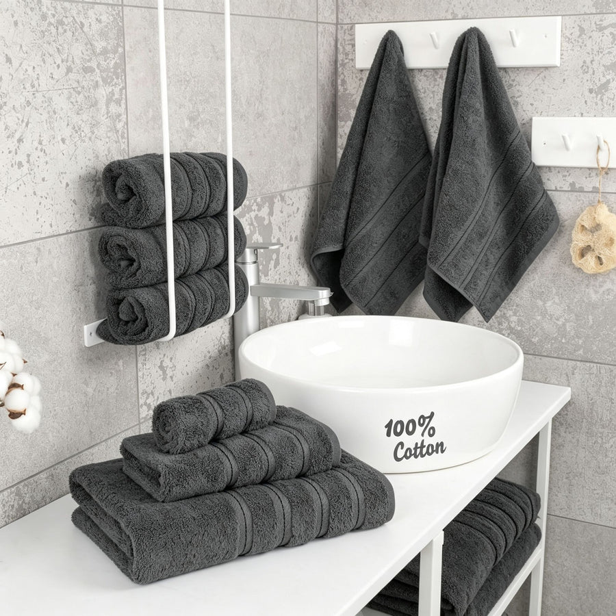 Medium Blue 34x34cm Pure Cotton Towel | Christmas Gentle Household Gift | Soft Square Face Towel For Home