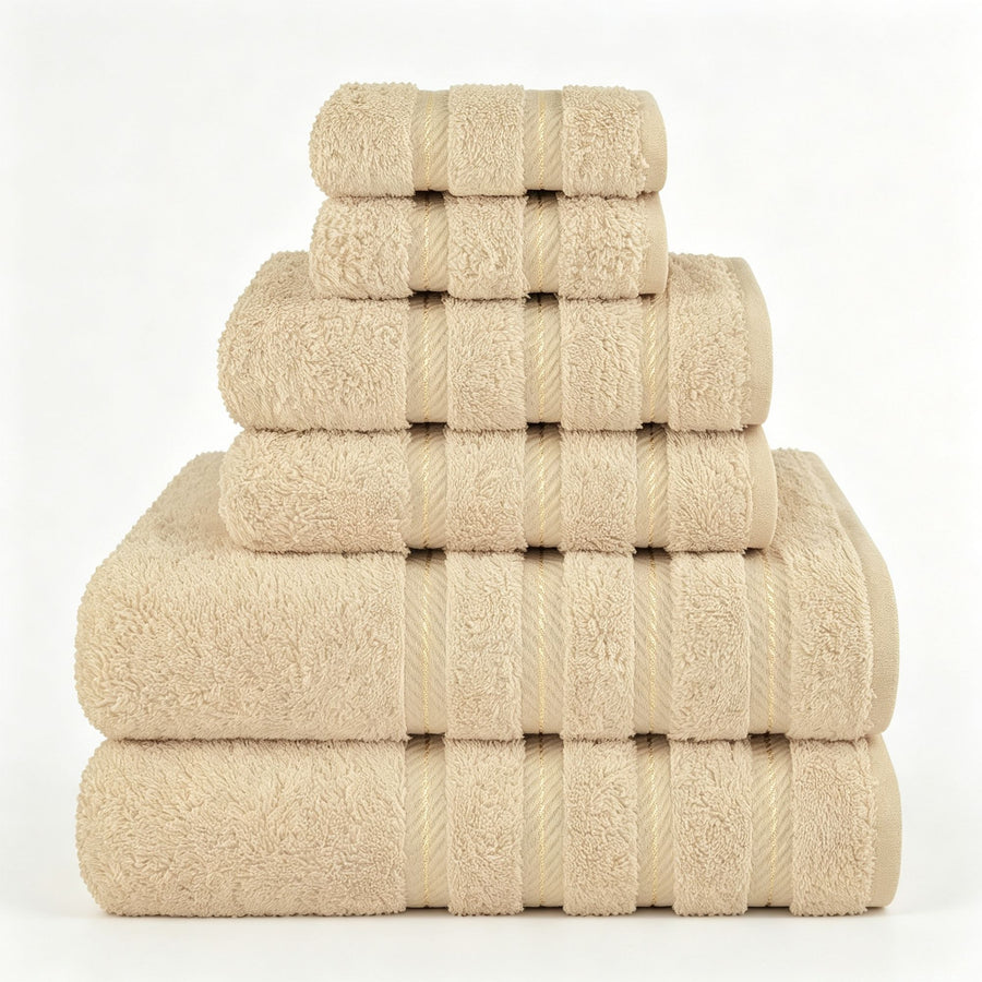 Light Brown 70x140cm Pure Cotton Towel | Christmas Warm Retro Bath Gift | Large Soft Absorbent Adult Bath Towel