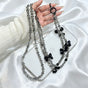 Hand‑Woven Halter Phone Lanyard | Christmas Outfit Decor Gift | Niche Floral Crossbody Phone Charm