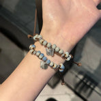 Retro Ethnic Butterfly Ceramic Bead Woven Hand Bracelet | Halloween Daily Accessory | Bingqing Ceramic Single Bracelet