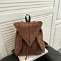 Minimalist Angel Wings Hood‑Style Backpack | Halloween Travel Accessory | Unique Drawstring Shoulder Bag Brown