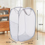 Grey Vertical Laundry Hamper 2 PCS, Christmas Household Organizer, Collapsible Garment Storage Basket