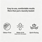 White 2‑Compartment Horizontal Laundry Hamper 2 PCS, Halloween Bathroom Laundry Gift